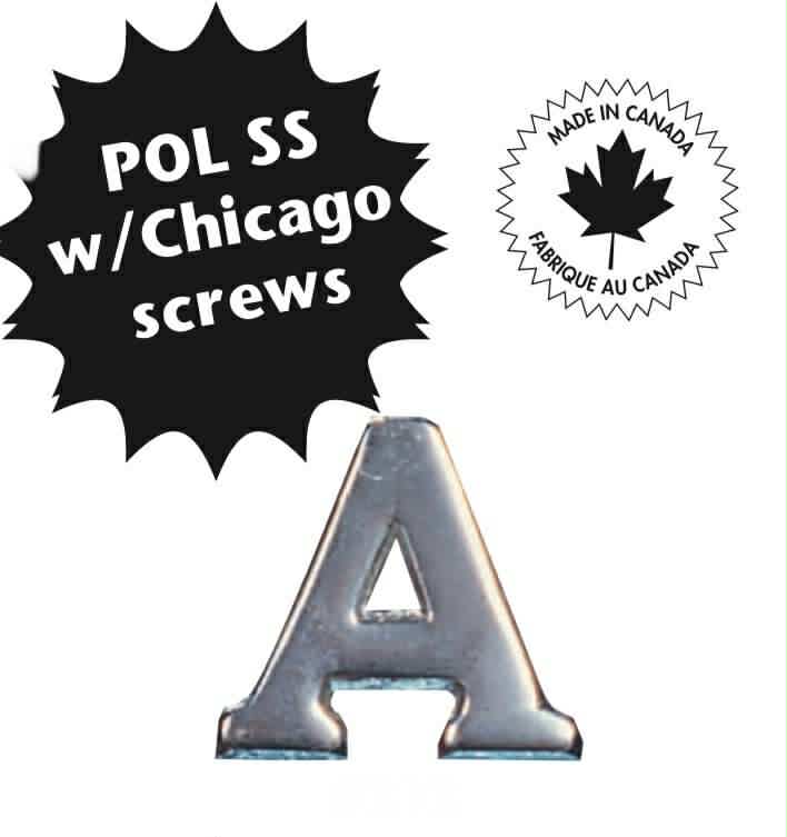 lettre au choix en stainless